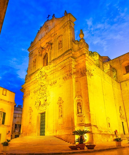 Martina Franca, Puglia, Italy: Piazza del Plebiscito with Saint Martin Basilica and Palazzo della Corte, Apulia